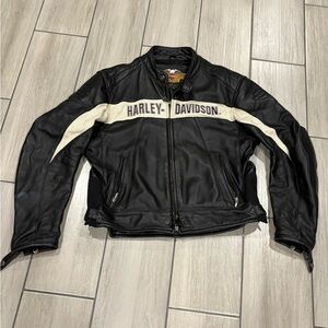 Harley-Davidson Perforated Leather Lined Motorcycle Jacket Mens size XL